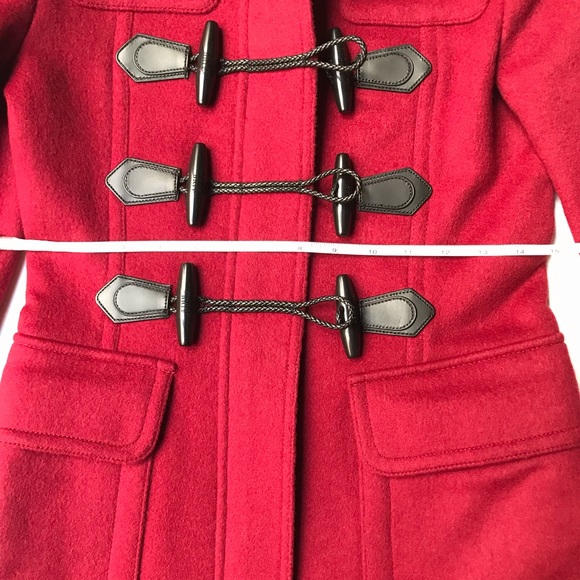 Burberry Brit Blackwell Wool Toggle Coat Claret - Picture 6 of 9